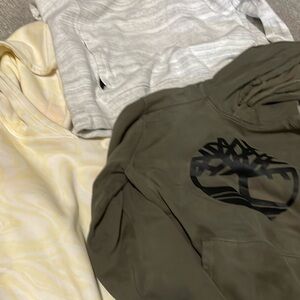 3 Hoodies sweatshirt bundle American eagle timberland